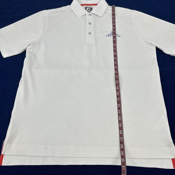 Foot Joy Shirt Mens XL White Polo Athletic Fit‎ Bardmoor Golf &Tennis Club - Picture 8 of 11